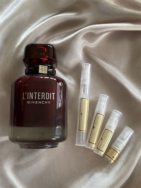 givenchy l'interdit red bottle|interdit Givenchy sample.